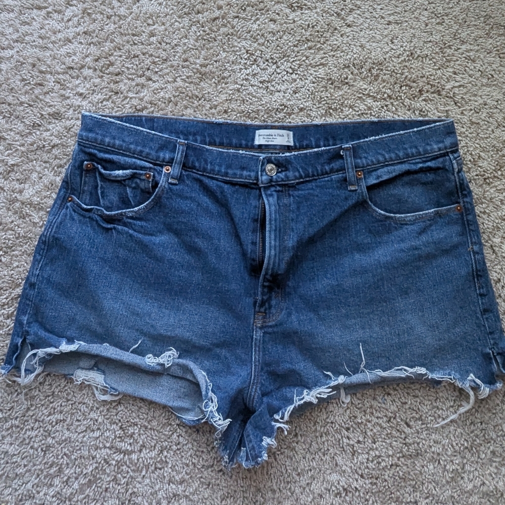 Abercrombie Denim Blue Mom High Rise Shorts